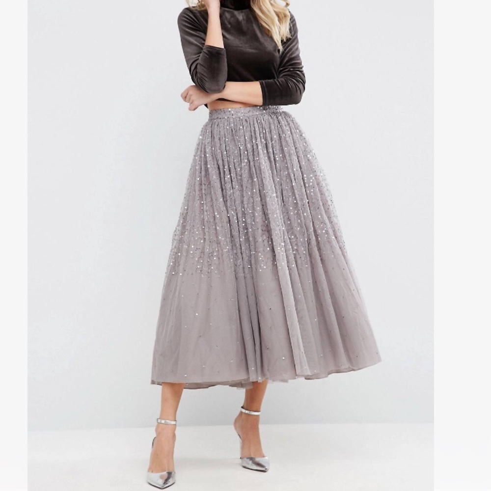 NWT! asos prom party tulle skirt w embellishment 2
